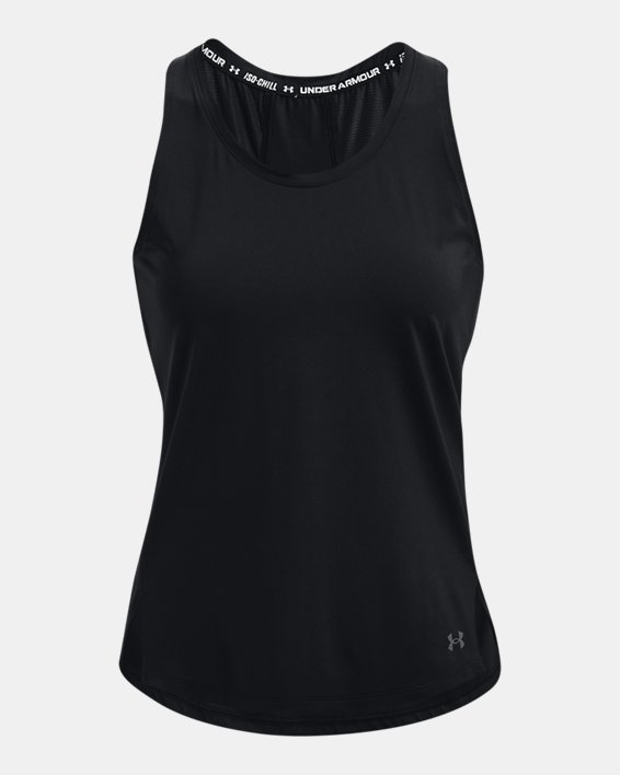 Camiseta sin mangas UA Iso-Chill 200 Laser para mujer, Black, pdpMainDesktop image number 4